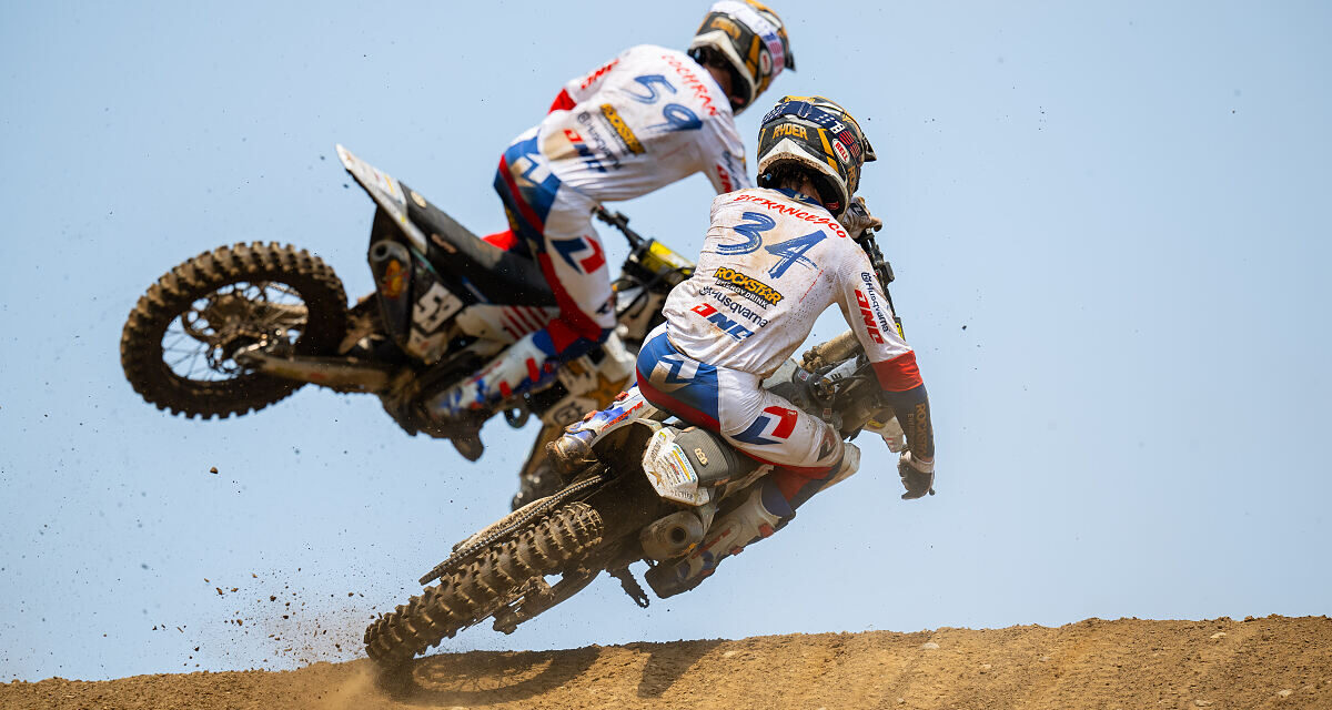 Ryder DiFrancesco feirer sin første 250MX-pallplass på RedBud National
